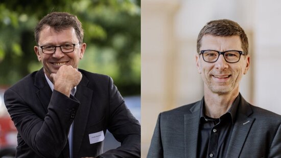 Portäts von Guido Neumann (NFTE) und Prof. Sven Ripsas