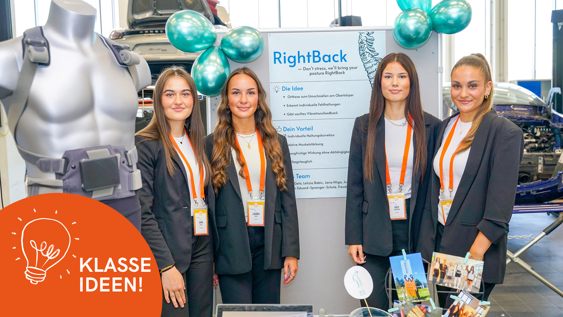 Porträt von Schülerteam RightBack beim JUGEND GRÜNDET Bundeswettbewerb 2025